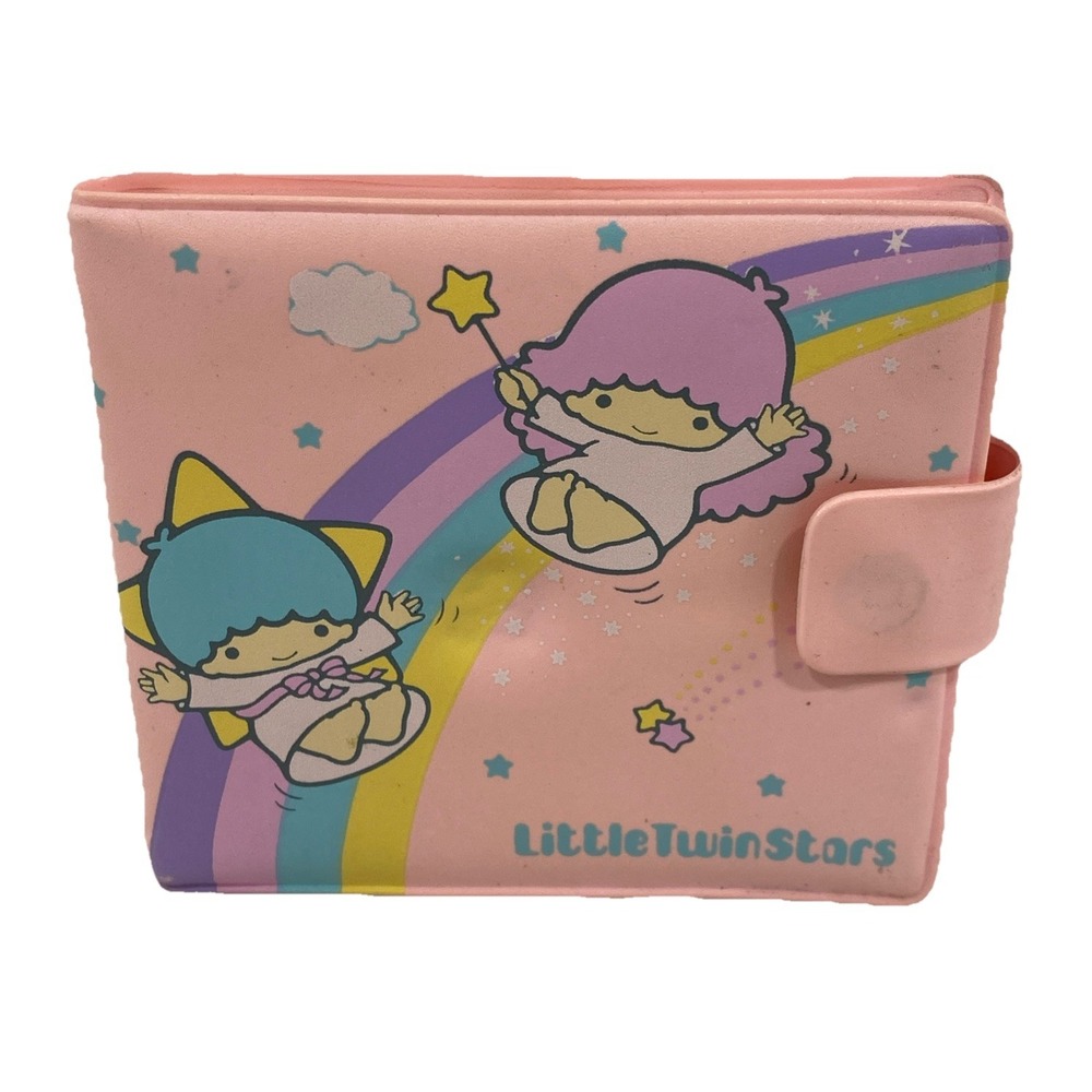 Sanrio Little Twin Stars Kiki Lala Showa Retro Vinyl Wallet Japan 1976 Vintage